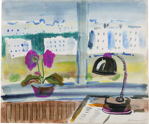 Ведерников Александр Семенович. Ленинград. Лампа на окне